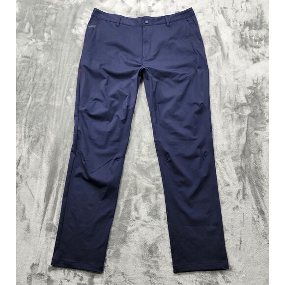 Rhone Pants Mens 38 Blue Commuter Slim Performance Chino Stretch Golf Office - Picture 1 of 16